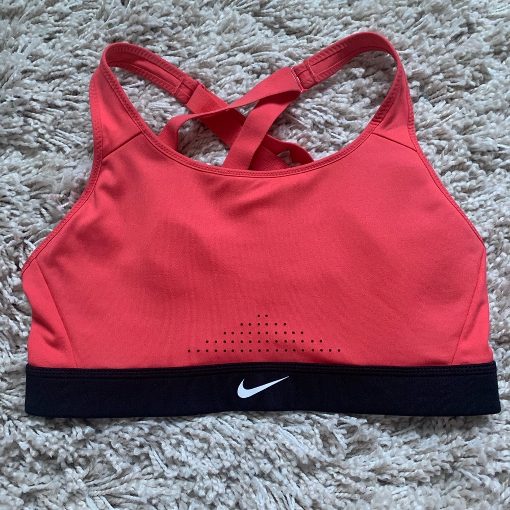 Nike coral high support  sports bra